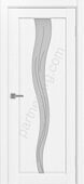 Сицилия 730.121 линии межкомнатная дверь белый снежный со стеклом мателюкс
