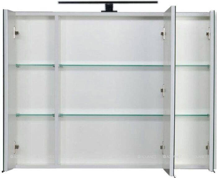 Латина 100 зеркальный шкаф белый для ванной комнаты Aquanet