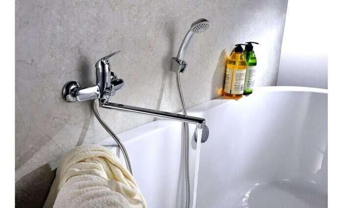 Plus Advance LM1251C смеситель для ванны и душа с плоским изливом, хром Lemark