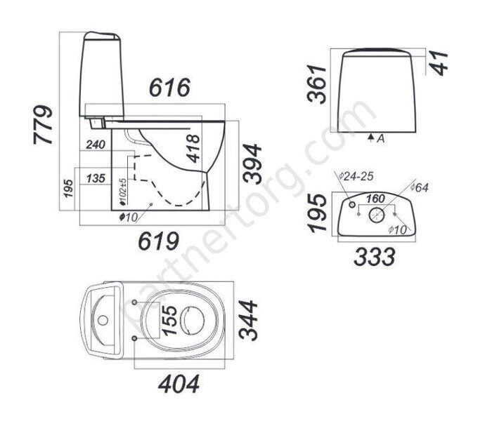 Best Sanita Luxe  унитаз компакт напольный с сидением, микролифт