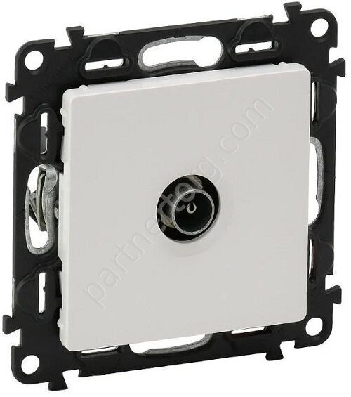 Legrand Valena Life розетка ТВ оконечная 10дБ 0-2400 МГц, с лицевой панелью, цвет белый