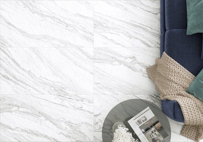 Statuary Venato Delacora керамогранит белый матовый 120х60см