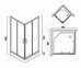 W53T-303-090W BLISS L Square Slide. Поддон для душ.уголка, 90x90, белый акрил