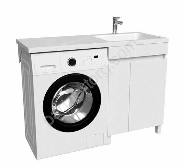 Optima Home Iddis тумба с раковиной над стиральной машиной правая, 120 см OPH12RDi95K