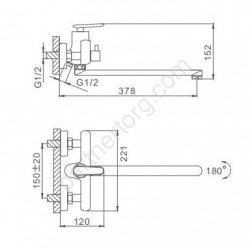 Frap F2279 смеситель для ванны хром