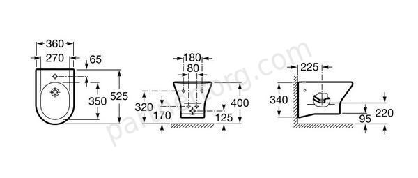 Nexo Roca биде подвесное