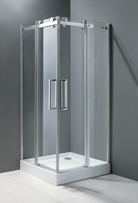 Cezares STYLUS-O-M-A-2-90-C-Cr душевой уголок 90х90х195 см, дверь раздвижная, стекло прозрачное, профиль хром