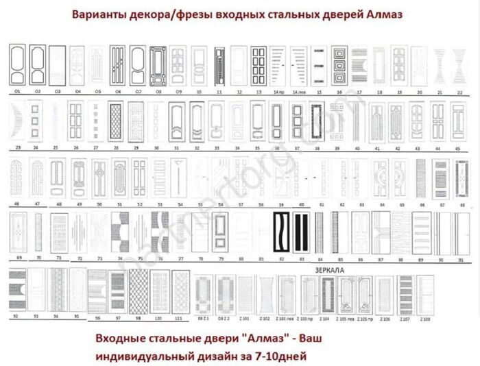 Талисман входная стальная дверь Алмаз, индивидуальный дизайн