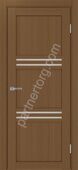 Турин 553.12 межкомнатная дверь орех NL со стеклом мателюкс