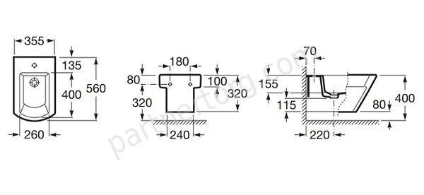 Hall Roca биде подвесное