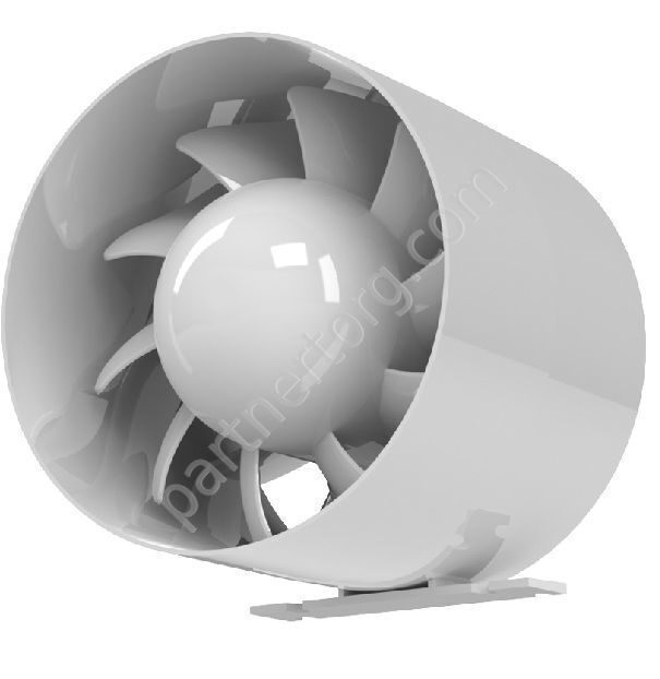 AirRoxy aRc S осевой вентилятор канальный D 100-150 мм, белый