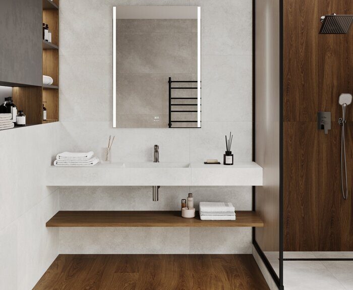 Siena grey pro светло-серый матовый керамогранит 120x60см Laparet