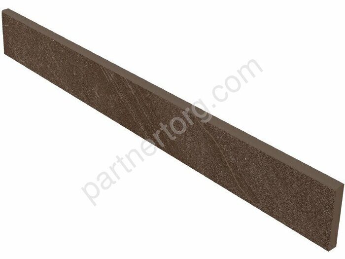 Gabbro Brown GB04 коричневый неполированный керамогранит 7х60см Estima Плинтус