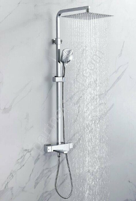 Gappo G2418-40 стойка с тропическим душем, смесителем, термостатом