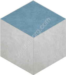 Spectrum Cube Sky Blue SR00/SR03 небесно-голубой неполированный керамогранит 25х29см Estima Мозаика