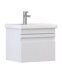 Holly 500-0-1 тумба подвесная белая для ванной комнаты с умывальником Como 50