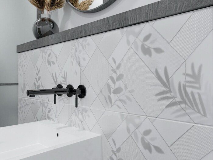 Calacatta Opaco декор белый матовый 31х63см Azori