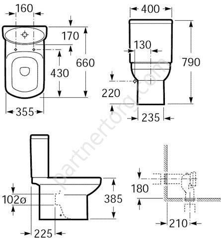 Dama Senso Roca унитаз-компакт напольный 342517000 с бачком 342517000