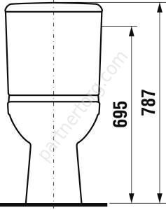Olymp  Jika унитаз компакт напольный белый с сидением дюропласт