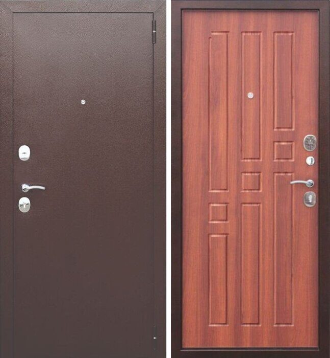 Гарда 8мм дверь входная Медный антик, Рустикальный дуб