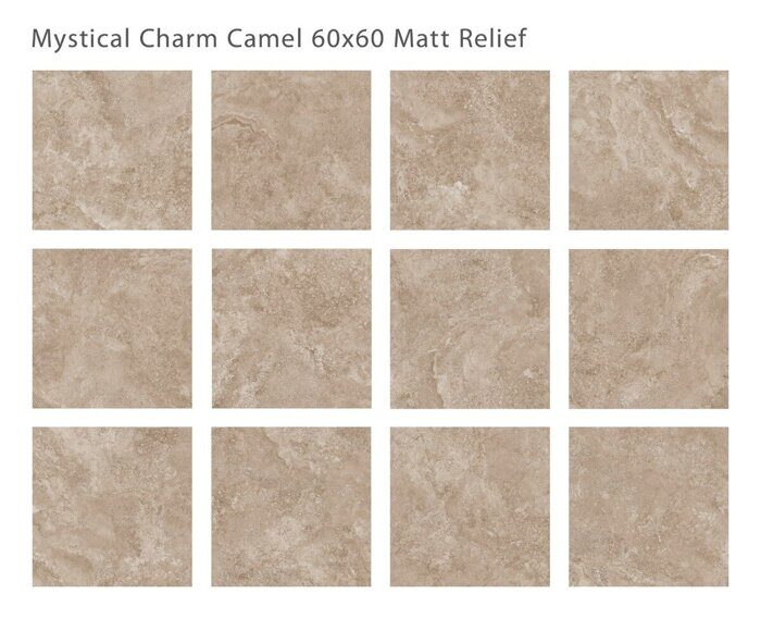 Mystical Charm Camel Relief Matt Staro керамогранит коричневый матовый 60х60 см