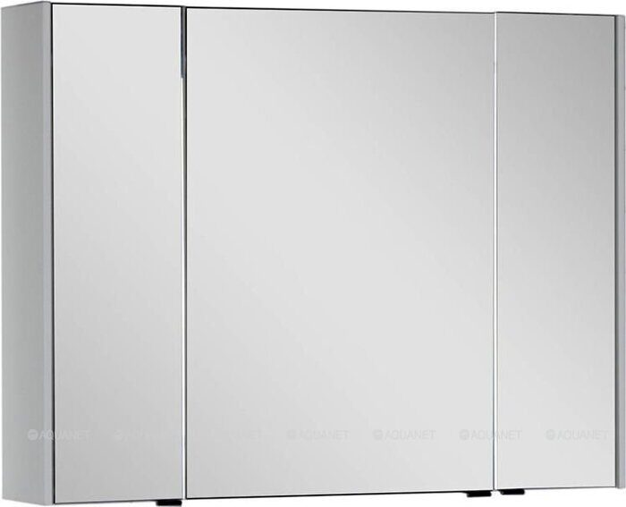 Латина 100 зеркальный шкаф белый для ванной комнаты Aquanet