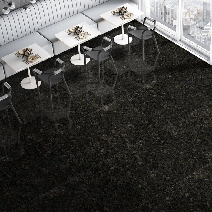 Black Grenite High glossy, Блэк Гранит черный супер полированный керамогранит 160х80см