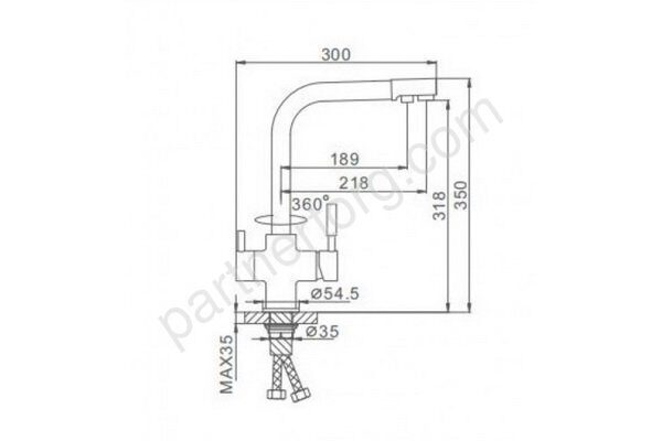 Frap F4352-23 смеситель для кухни бежевый