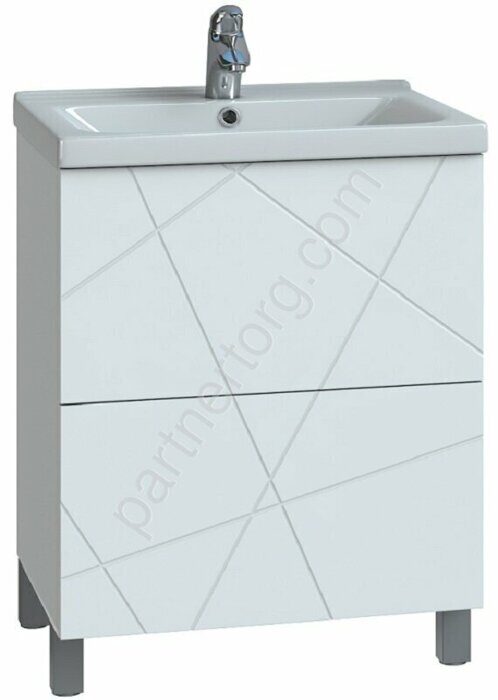 Geometry 600-0-2 тумба для ванной комнаты с умывальником Como 60