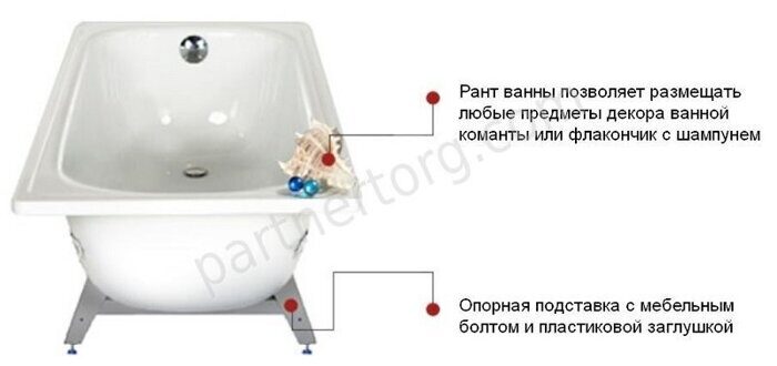 Antika 120х70  ванна стальная ВИЗ с ножками