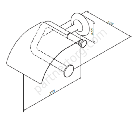 0A80341500  Like AM.PM держатель для туалетной бумаги с крышкой. Распродажа