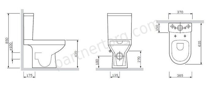 Spirit V2.0 AM.PM унитаз-компакт FlashClean