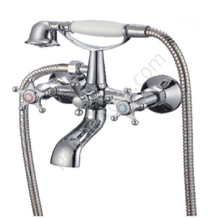 И 30 смеситель для ванны с литым изливом, двуручный Славен