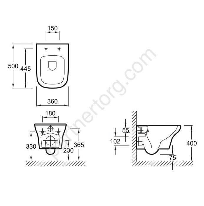 Комплект инсталляция Vox с унитазом подвесным и сидением с микролифтом Jacob Delafon E21746RU-00