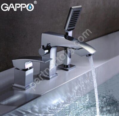 Jacob Gappo G1107 смеситель врезной на борт ванны, хром