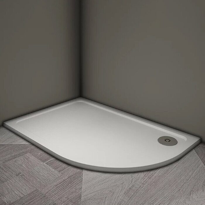 Veconi TZ11L-10080A-01-19C3 душевой поддон асимметричный 80х3 см, искусственный камень