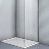 Veconi KP04-80-01-19C3 боковая панель 80х195 см, профиль хром, стекло прозрачное