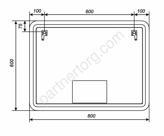 Amour 80 зеркало с подсветкой, с сенсором