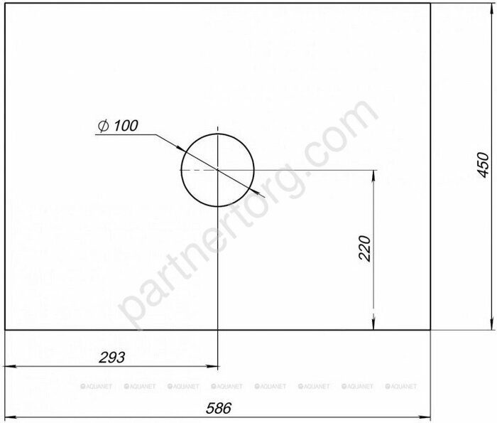 Nova Lite 60 TF01 серая столешница на тумбу Aquanet