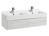 Сакура 120 см тумба подвесная белая/ольха наварра для ванной комнаты с раковиной Сакура 120 Aquaton