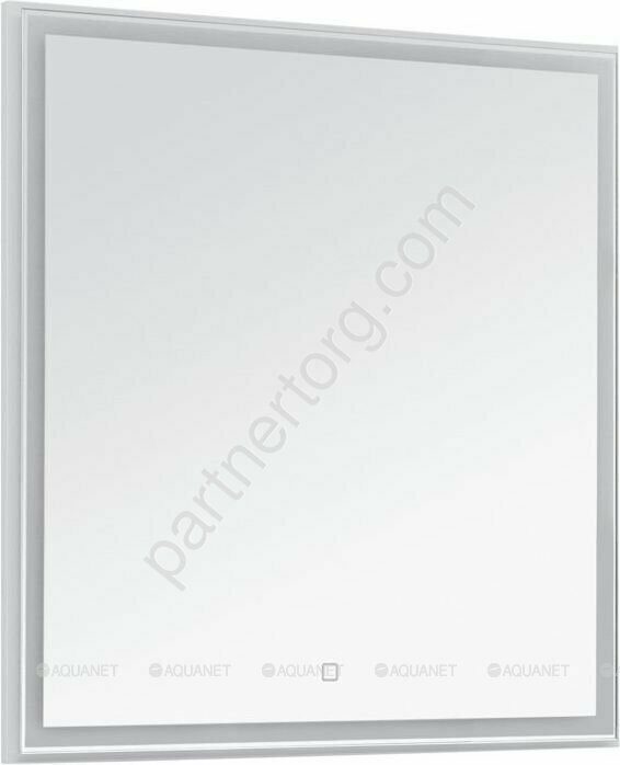Nova Lite 75 белый глянец зеркало для ванной комнаты Aquanet