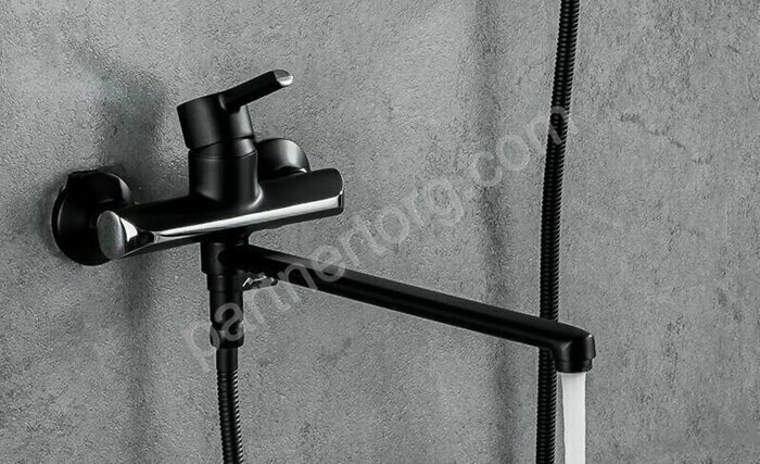 Gappo G2203-6 смеситель для ванной и душа черный