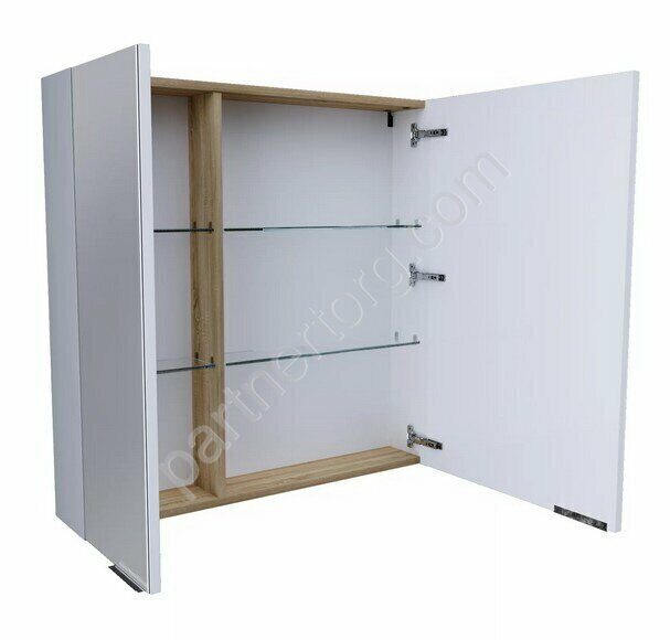 Gaula 80 2д шкаф подвесной зеркальный белый