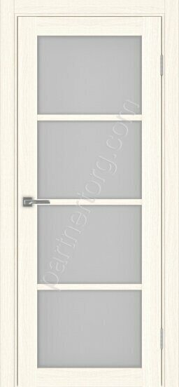 Турин 540.2222 межкомнатная дверь ясень светлый со стеклом мателюкс