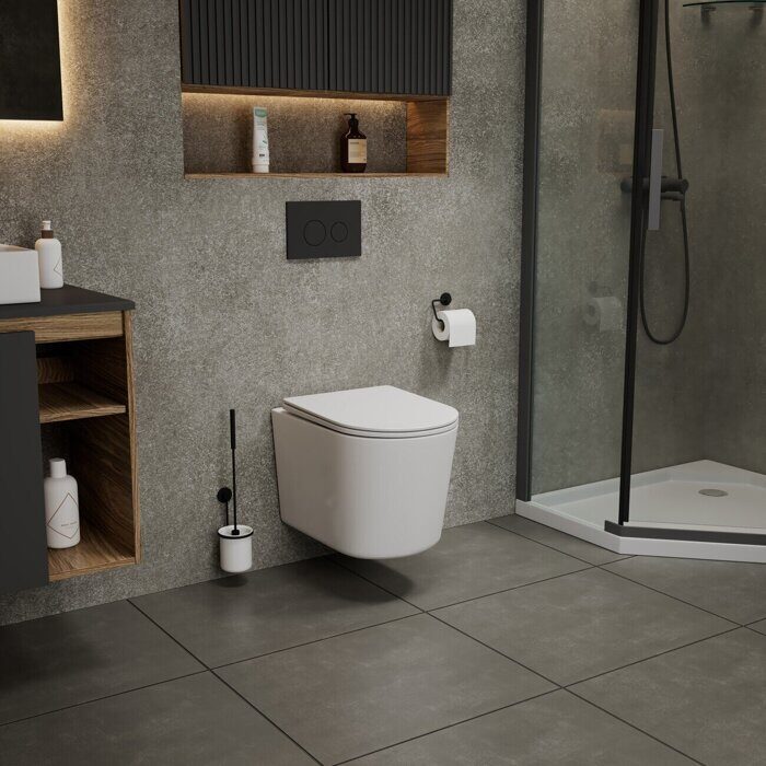 Grossman Thin Rim GR-5605SQ подвесной унитаз Торнадо безободковый с сиденьем Soft Close