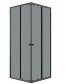Niagara Eco NG-1010-14QT душевое ограждение 100х100см,  раздвижное, черный профиль стекло тонированное