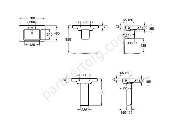Khroma Roca раковина 70x48 см