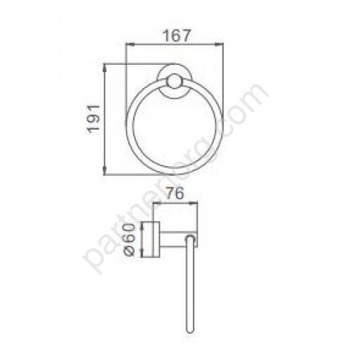 Frap F30204 полотенцедержатель черный