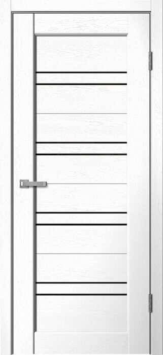 ST01 Skin Doors FlyDoors дверь межкомнатная Snow soft чёрное стекло
