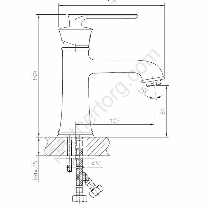HB10181-7 Haiba смеситель для раковины черный